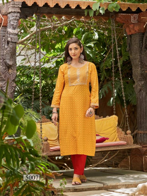 Viyaa Poshak Vol 5 Fancy Plus Size Rayon Designer Kurti Collection